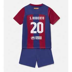 Maillot de foot Barcelona Sergi Roberto #20 Domicile enfant 2023-24 Manches Courte (+ pantalon court)